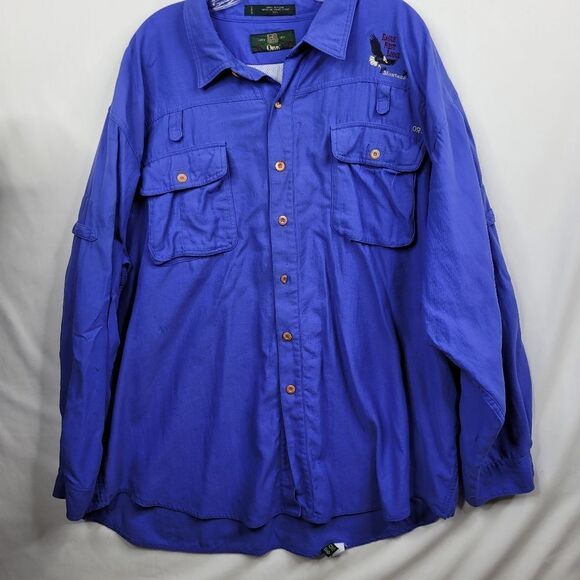 1999 ORVIS Hong Kong VINTAGE Orvis EAGLE NEST LODGE MONTANA FISHING SHIRT XXL - Picture 7 of 16
